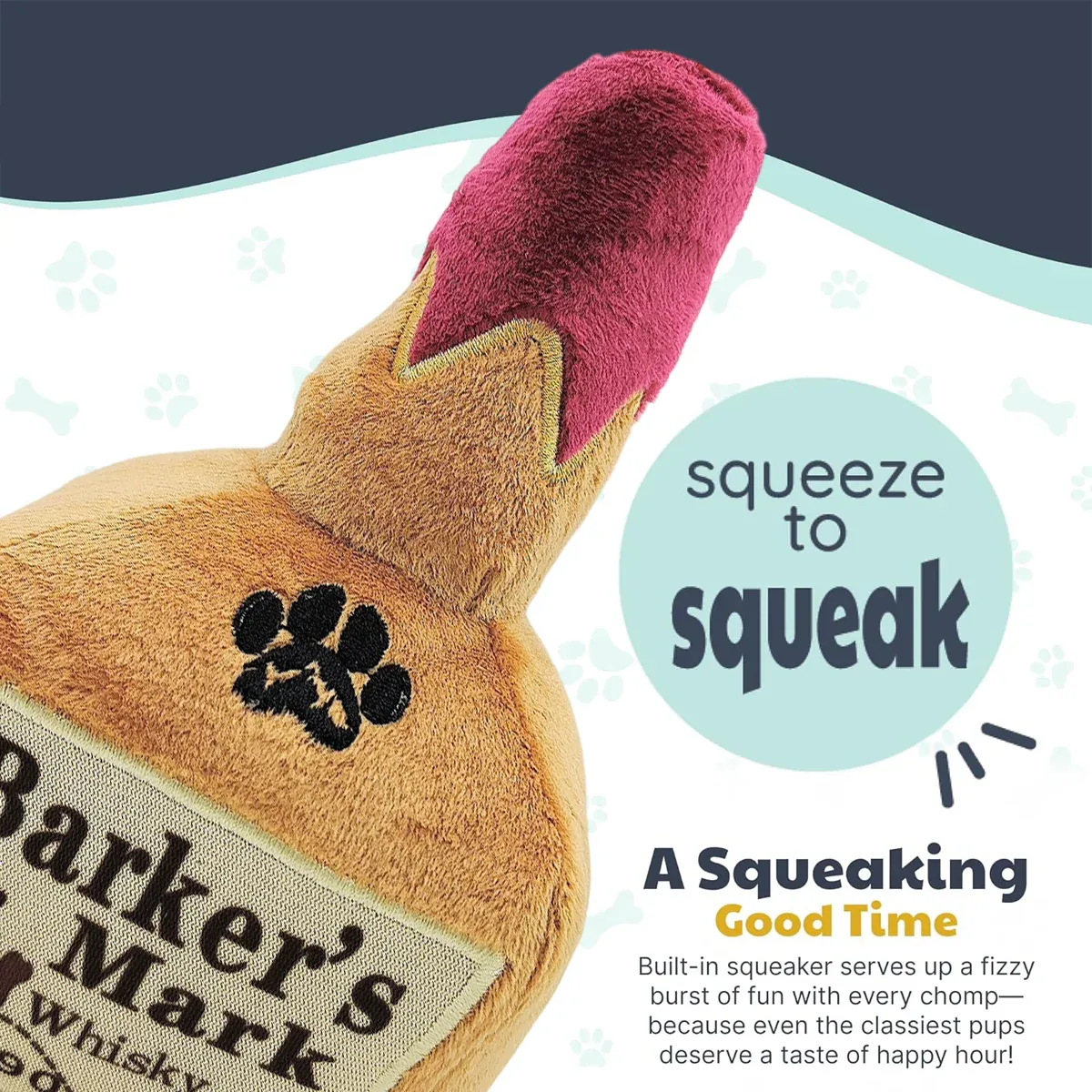 Dog Squeaky Toy Plush Wine Bottle Stuffed Chew Toy Sound Pet Play Supplies Use image 4