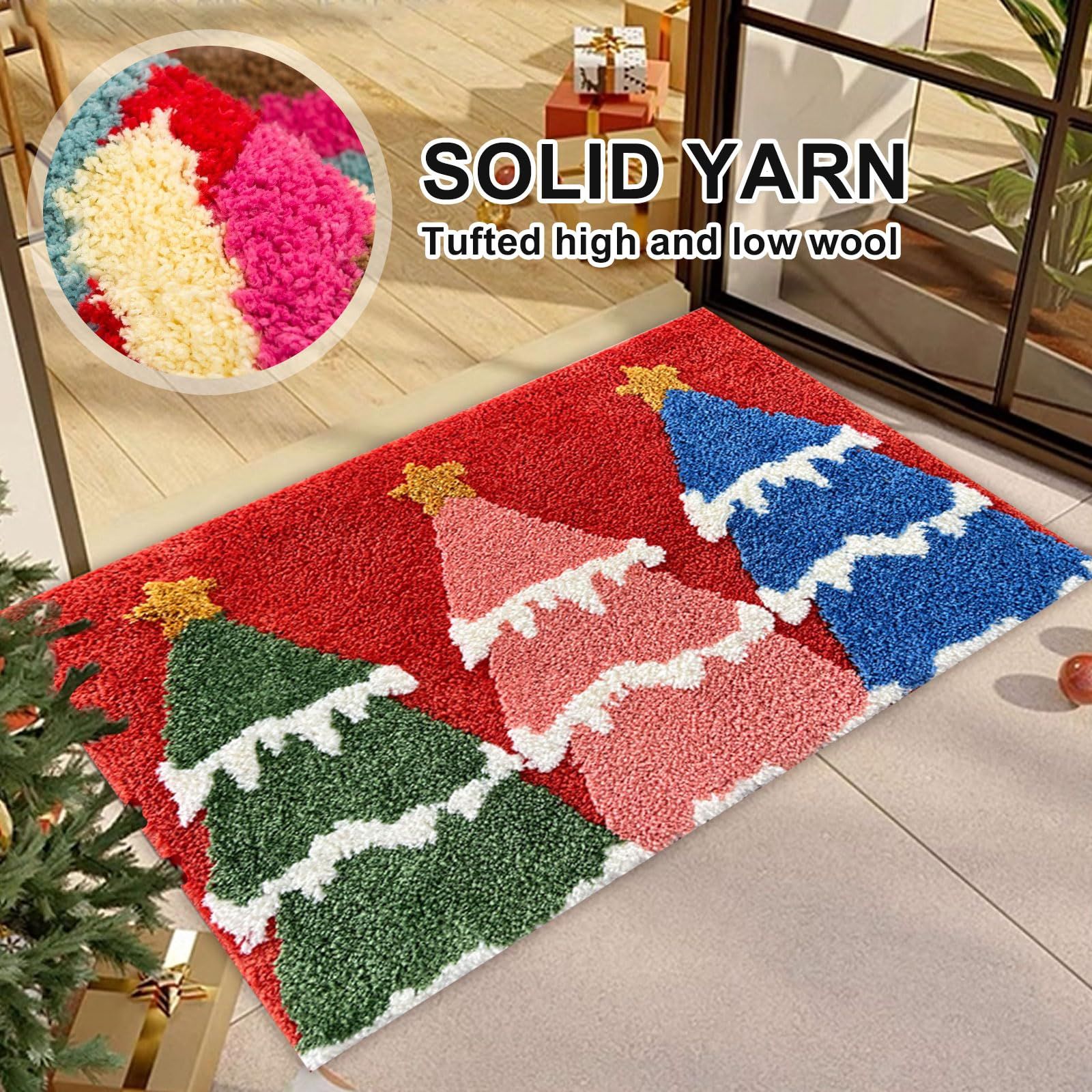 Christmas Bath Mat Cute Bath Rug Super Soft Christmas Bath Rug Absorbent Bathroom Non… image 3