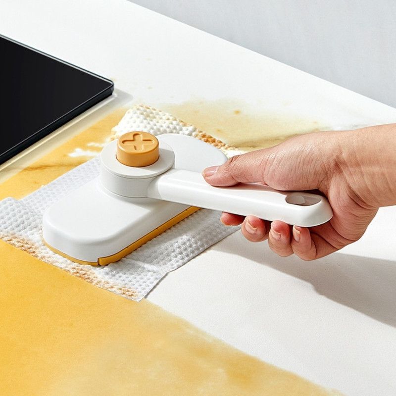 Mini Cleaning Mop for Facial Towels, Hands-Free Rotatable Clamp Cleaning Brush—Orange image 9