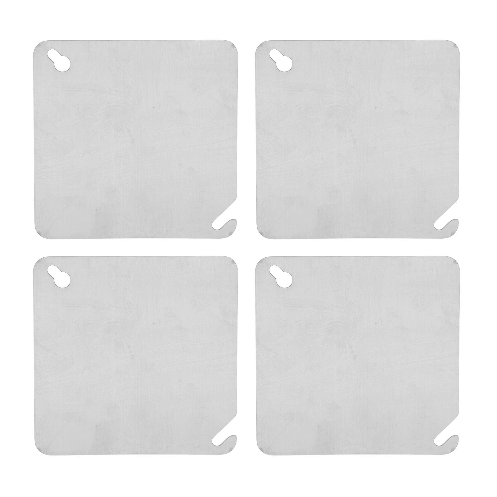 4PCS Metal Electrical Box Cover Plates 4 Inch Galvanized Iron Electric Junction Box… image 3