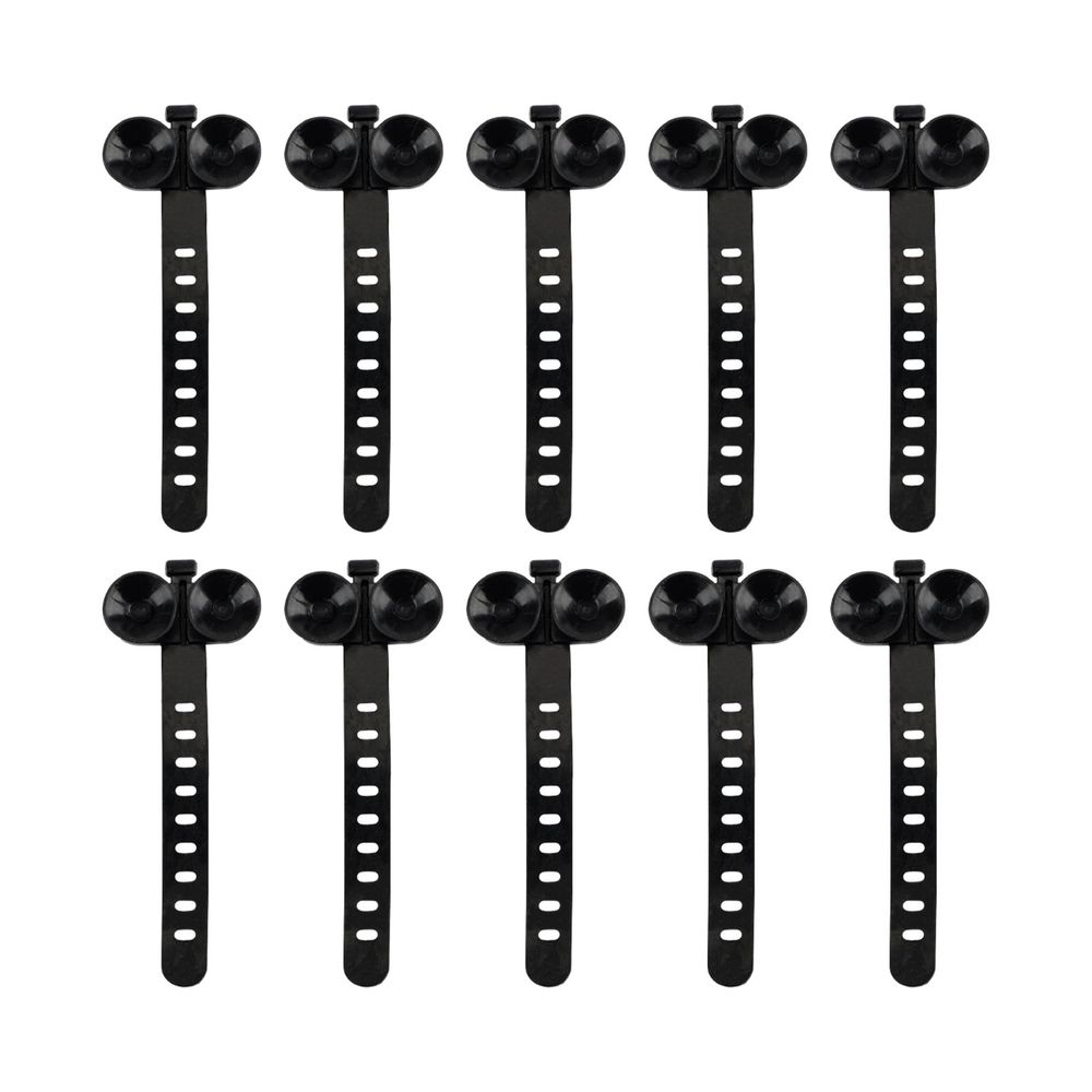 10 Pieces Aquarium Suction Cup Cable Ties Aquarium Accessories Compact Versatile Black image 4