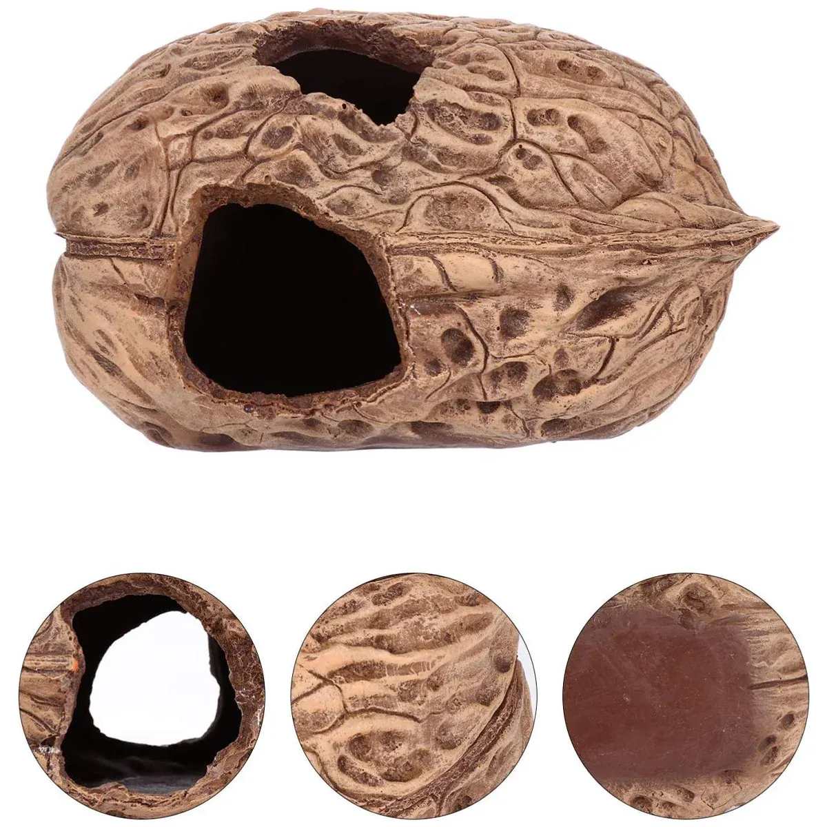 Pet Climbing Shelter Simulated Walnut Resting Box Small Animal Hideaway Decor image 8