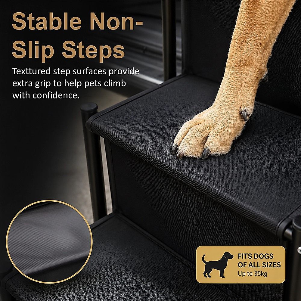 Folding Dog Car Boot Steps Ladder Lightweight Strong Pet Stairs image 9