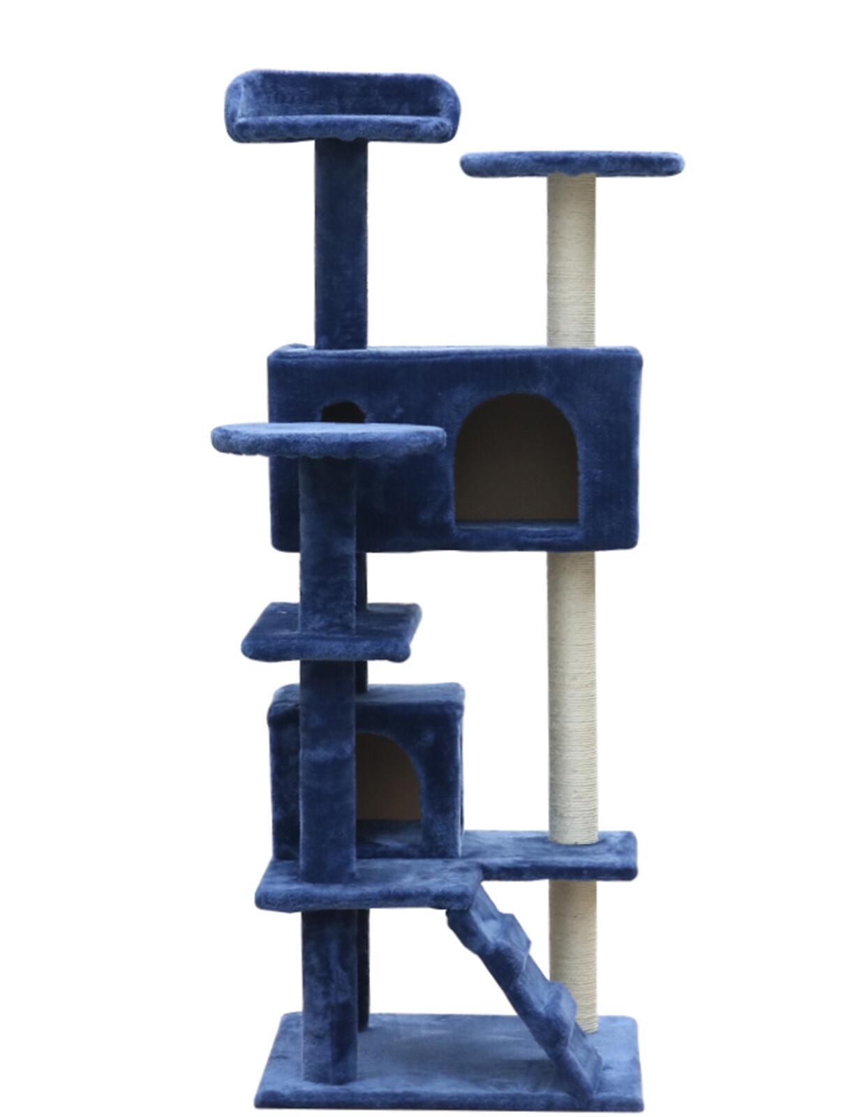 YES4PETS 130 cm Blue Cat Scratching Post Tree Scratcher Pole-Blue image 2