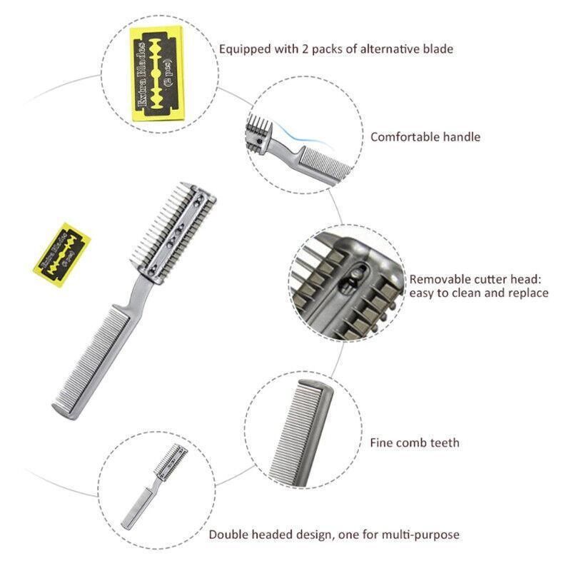 2 Sided Razor Clipper Comb Pet Hair Trimmer Grooming Cutter Dogs Cats Puppy image 4