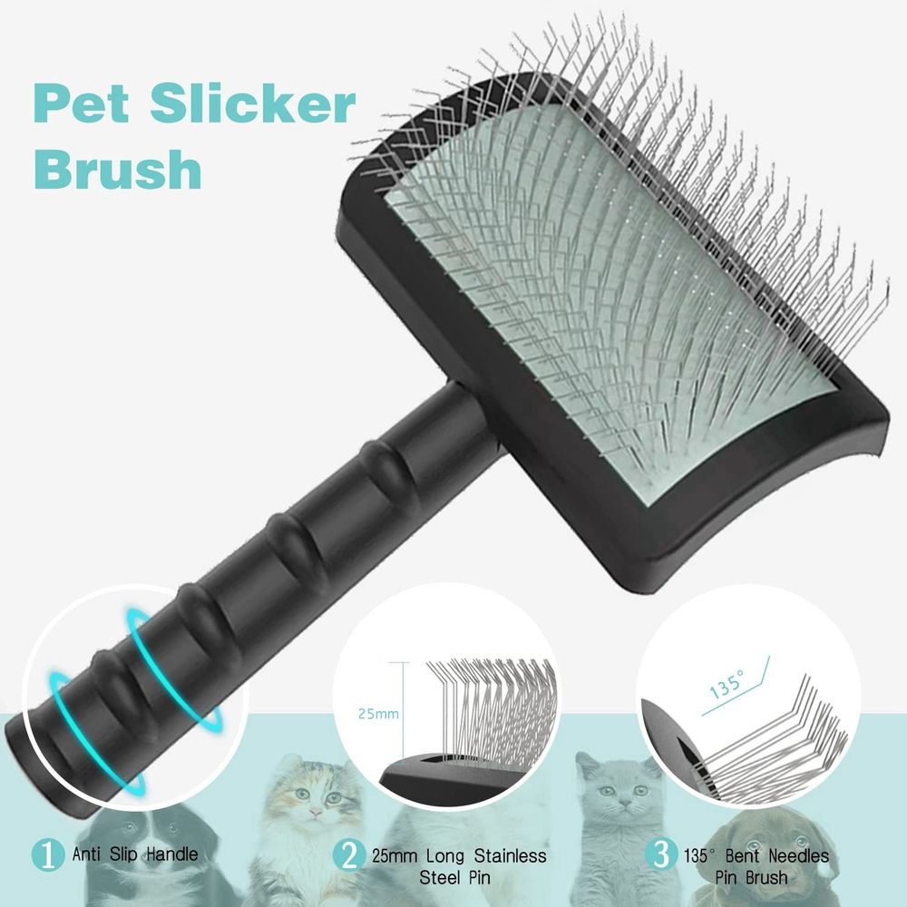 Firm Slicker Brush for Dogs- Extra Long Pin Slicker Brush for Large Dog Pet Grooming… image 5
