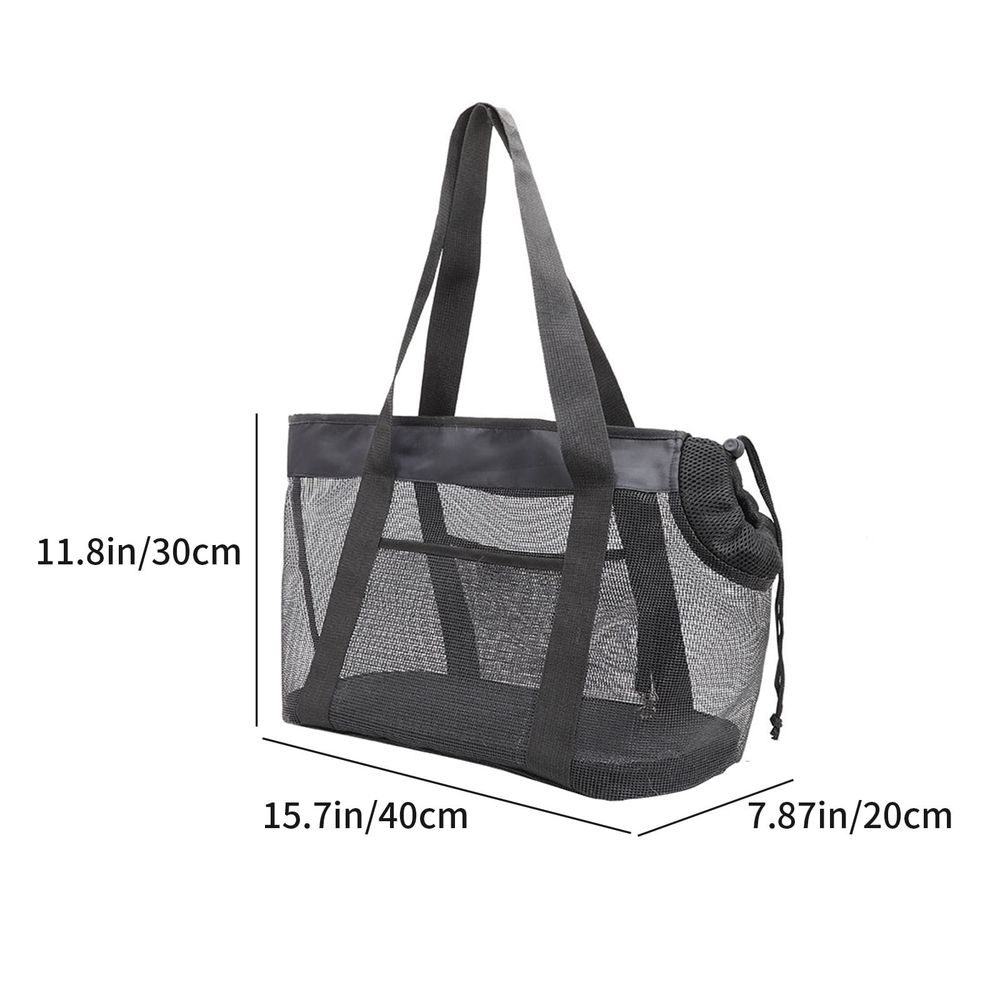 Pvc Breathable Mesh Pet Carrier Shoulder Bag Foldable Cat Travel Tote For Small Dogs image 3