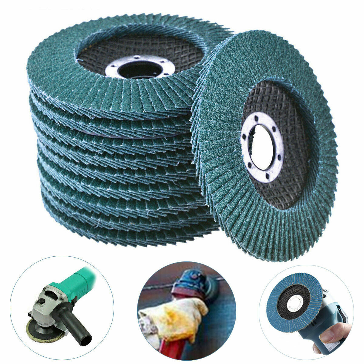 20PCS 5" 125MM Angle Grinder Flap Sanding Disc 60 Grit Grinding Wheel image 8