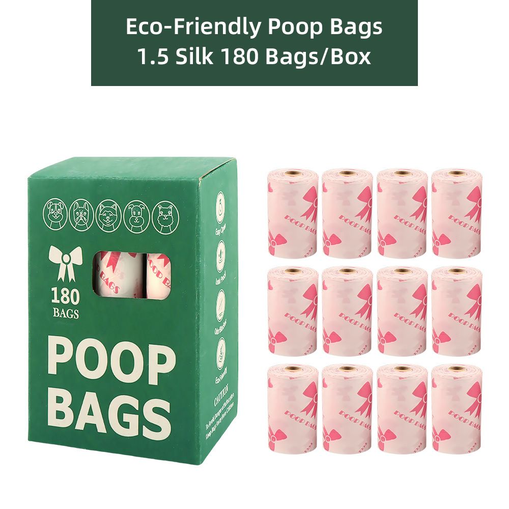 White Thickened Dog Poop Bags 360 Pack - 24 Rolls, 22 × 30cm