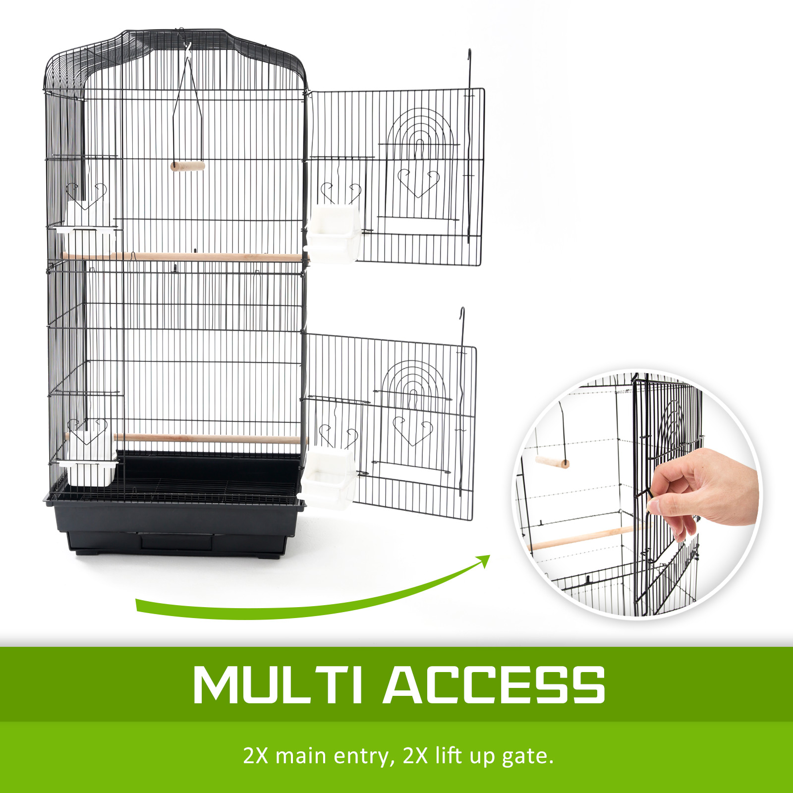 Bird Cage Parrot Aviary 2IN1 Design VEER 92cm image 3