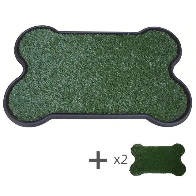 YES4PETS Dog Puppy Toilet Grass Potty Training Mat Loo Pad Bone Shape Indoor with 3…