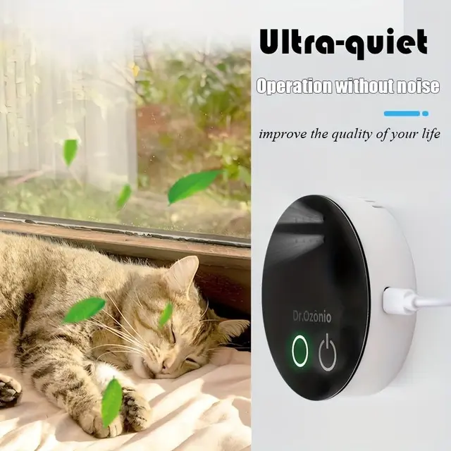 Pet Odor Eliminator Portable Air Freshener Cat Litter Box Deodorizer Dog Smell - White…