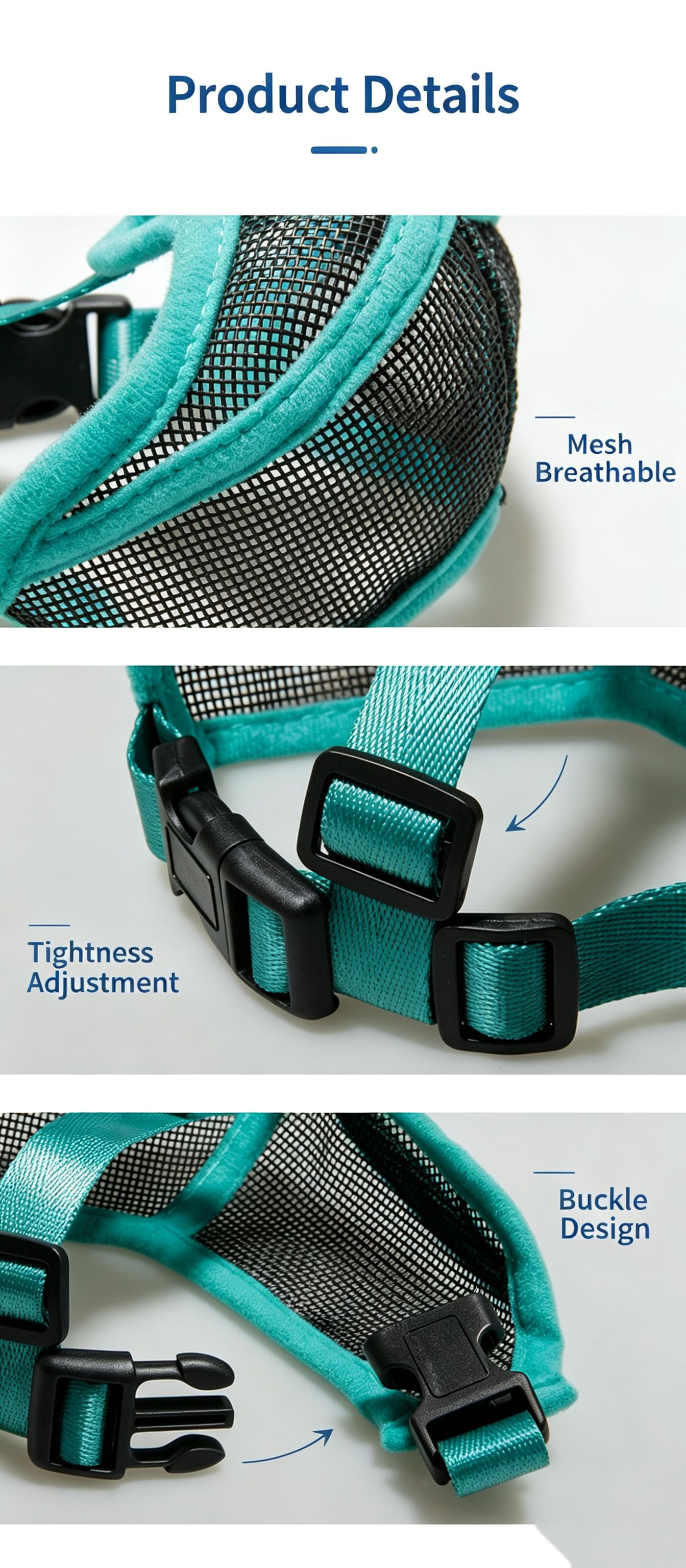 Anti bite and anti ingestion mouth cover suitable for bulldogs，M image 7