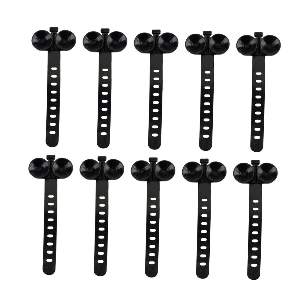 10 Pieces Aquarium Suction Cup Cable Ties Aquarium Accessories Compact Versatile Black image 2