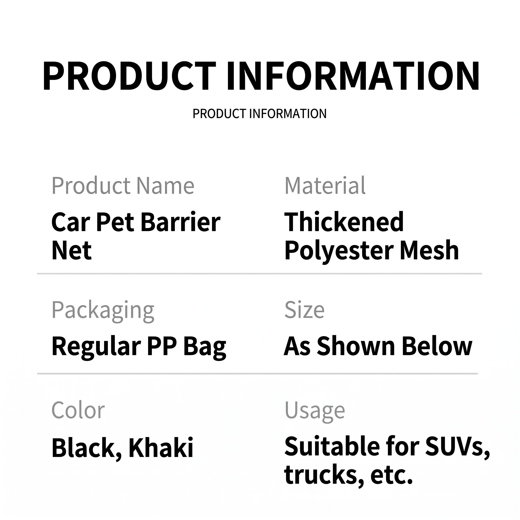 Car Pet Barrier Net for Front Seat Gap image 5