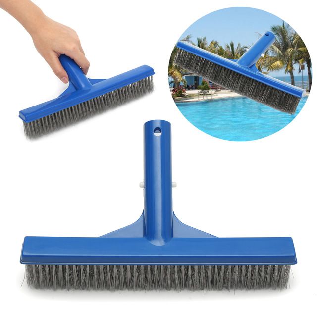 10 Inch Heavy Duty Stainless Steel Wire Pool Algae Brush for Concrete and Gunite Pools… image 3