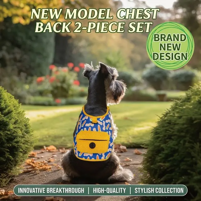 Adventure-Ready Pet Vest Harness with Matching Poop Bag Carrier – Breathable…, L