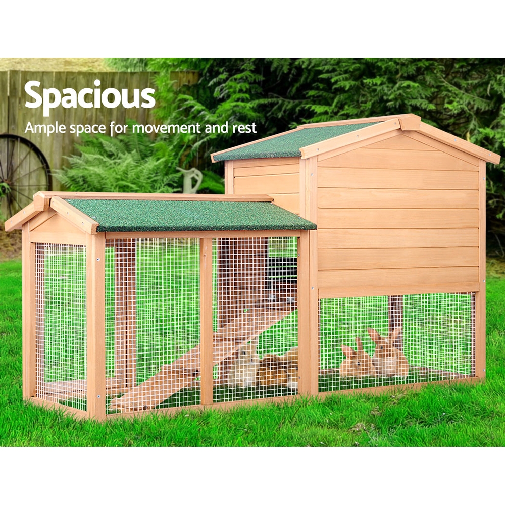 i.Pet Chicken Coop Rabbit Hutch 138cm x 44cm x 85cm Large Chicken Coop House Run Cage… image 5