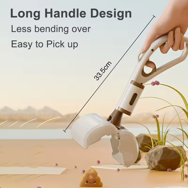 Yellow Portable Dog Poop Scooper with Large 9.5cm Opening image 3