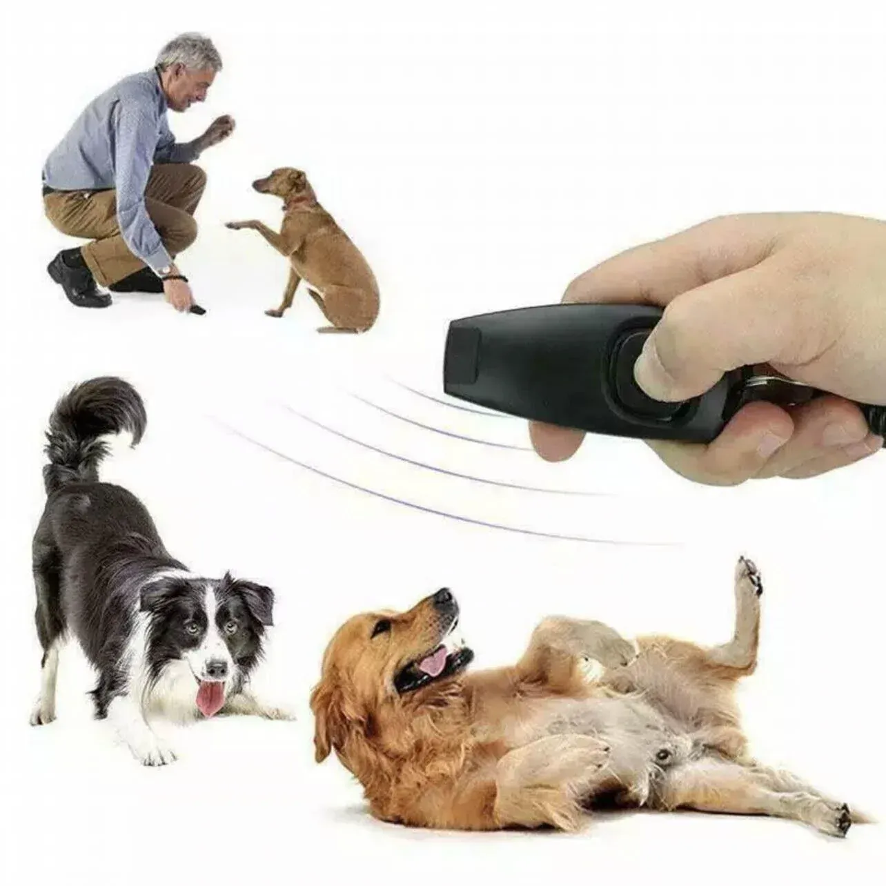 Dog Whistle and Clicker Set for Training Stop Barking Obedience Tool Combo - White image 10