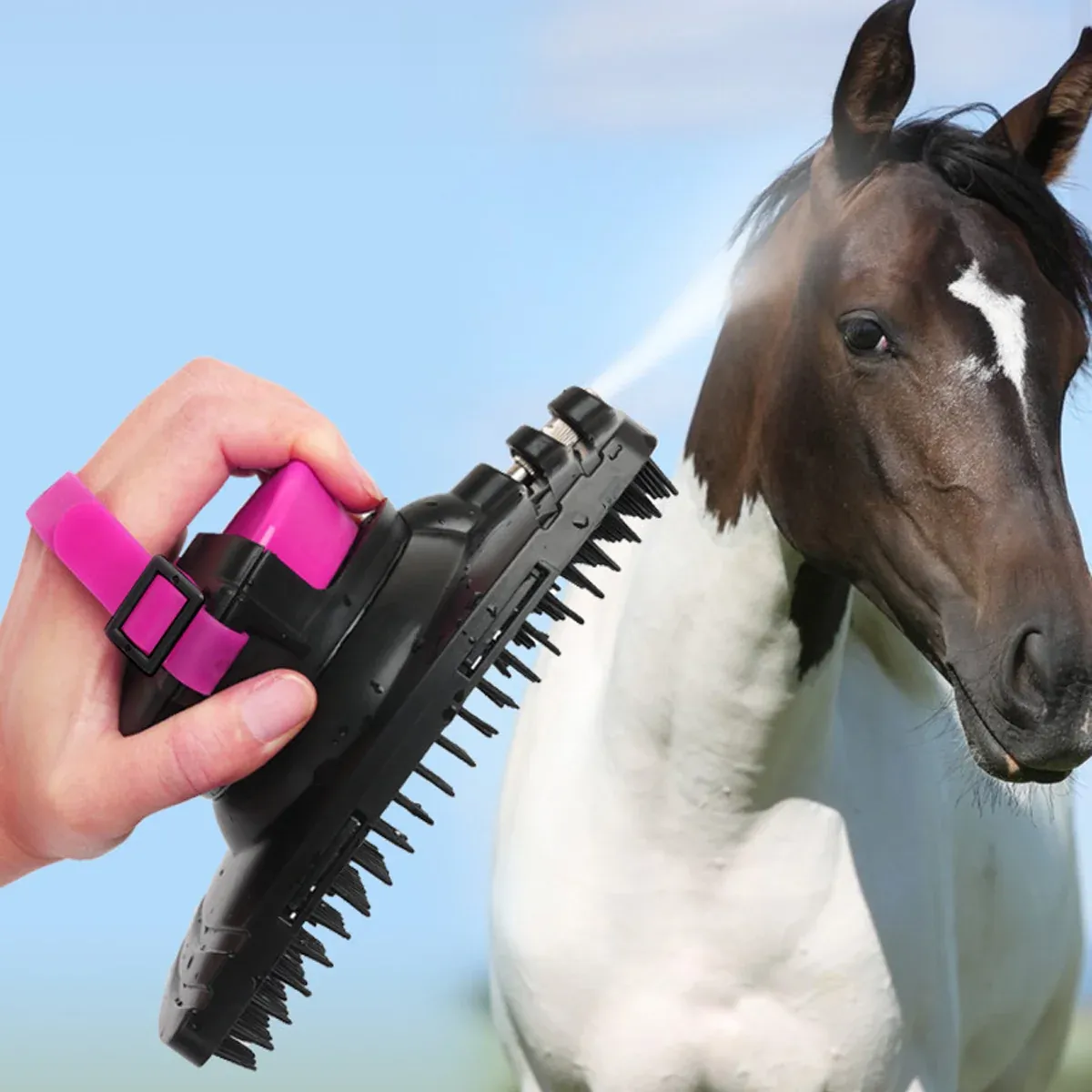 Horse Bath Brush Grooming Massage Comb Soft Bristle Cleaning Tool For Equine Use image 12
