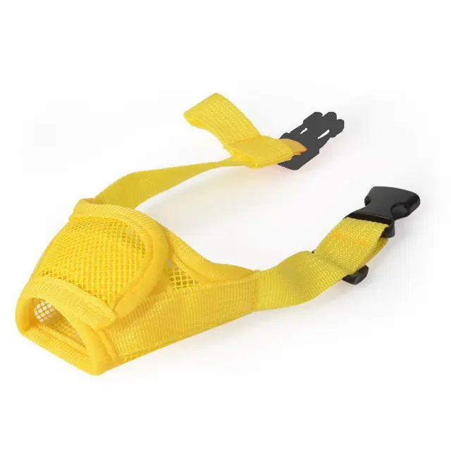 Muzzle for dogs - Soft, breathable - Small dogs, size M yellow