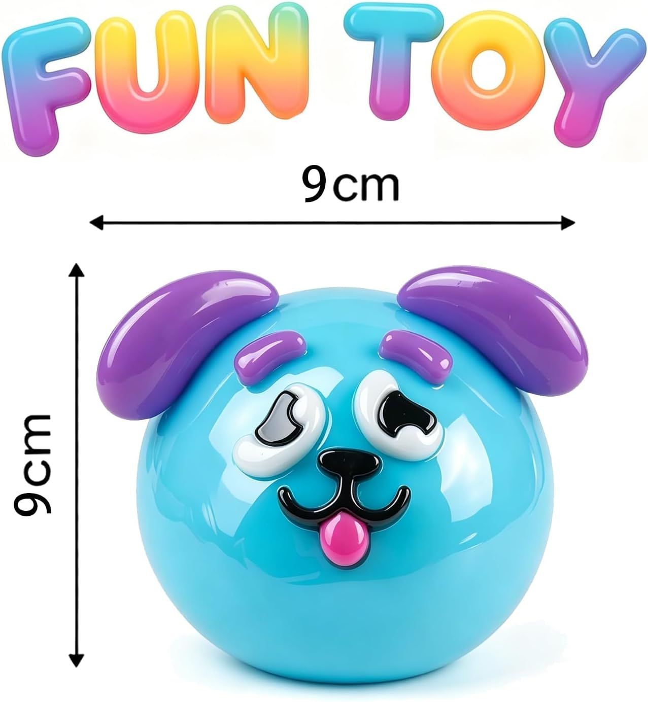 Dog Face Stress Ball Slow Rising Sensory Toy for Anxiety Relief Yellow image 2
