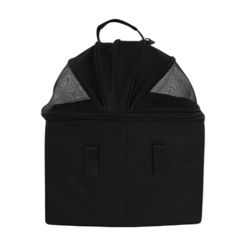 Foldable Bicycle Rear Rack Pet Carrier Bag with Metal Wire Basket, Black image 8