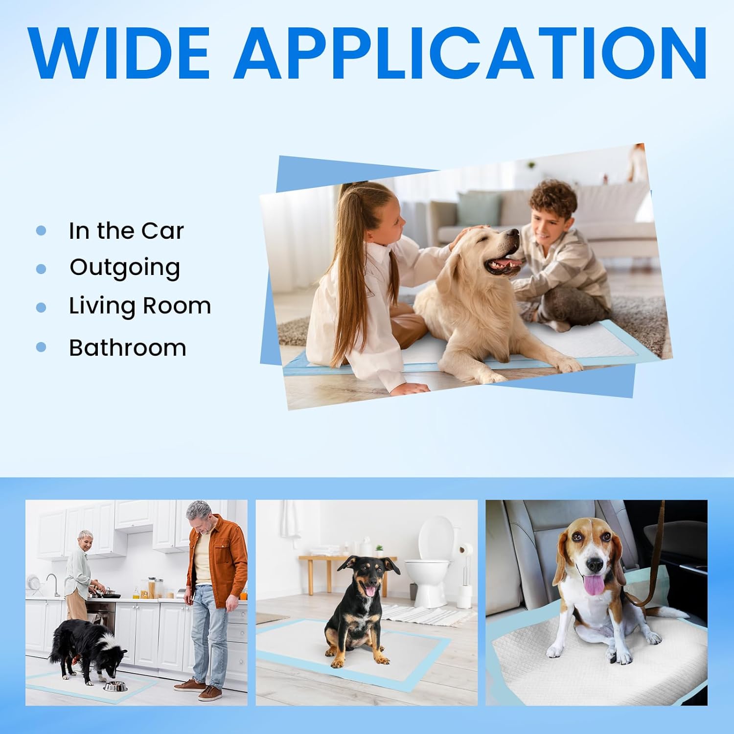 50pcs Pet Training Pads Puppy Toilet Dog Pee Indoor 60x90cm Super Absorbent image 2
