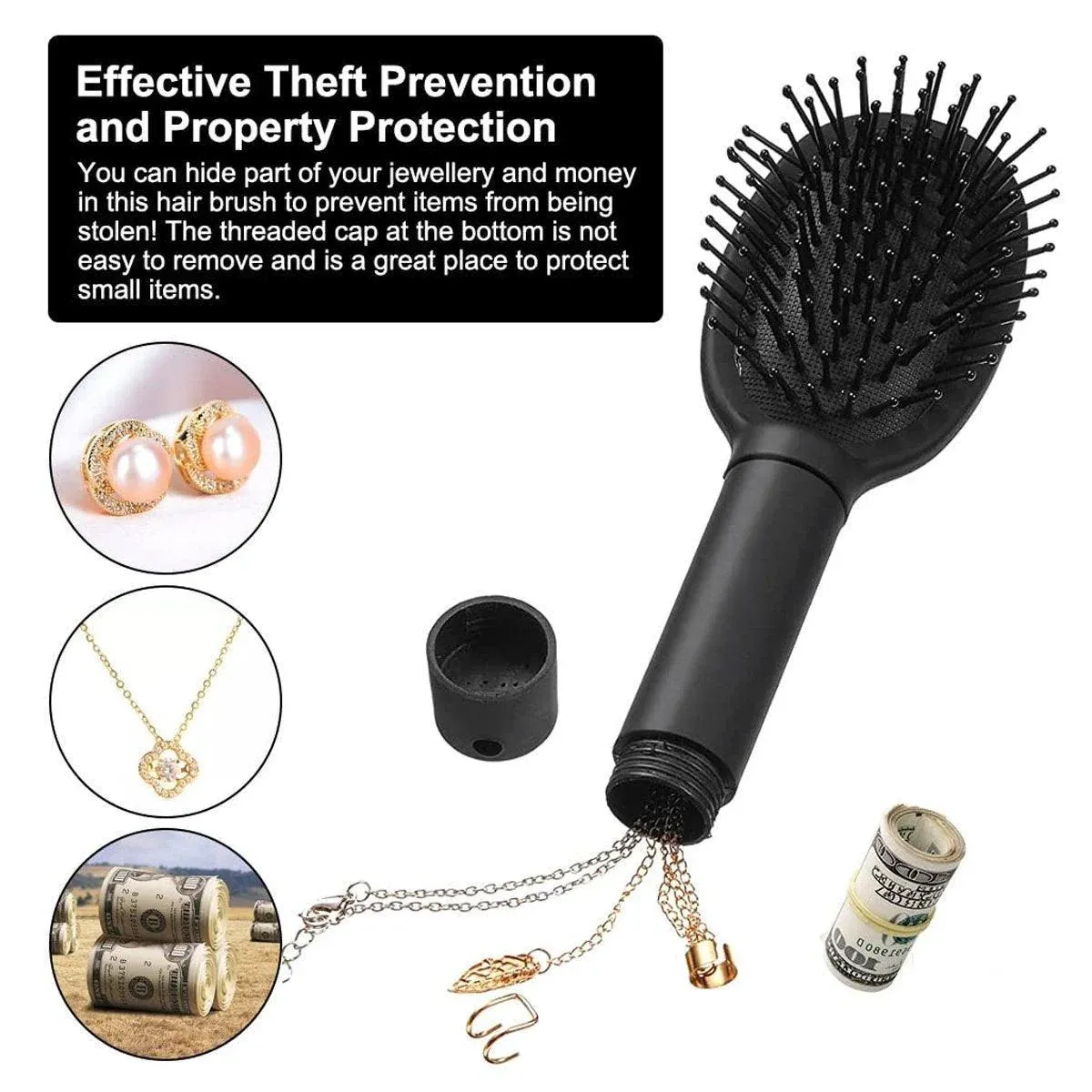 Secret Compartment Hair Comb Multi-functional Storage Hidden Money Medicine Box image 6