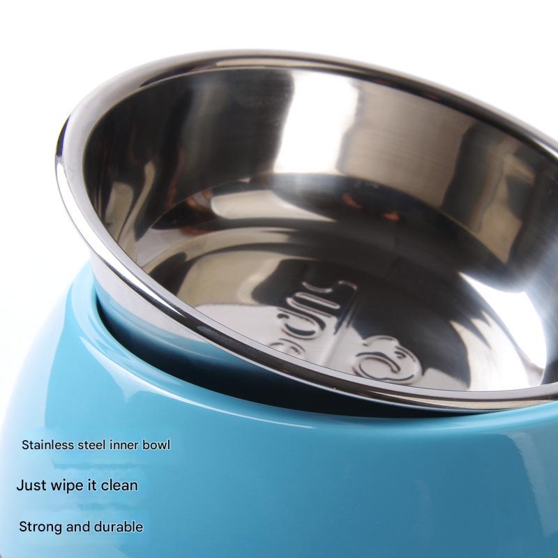 Elevated Pet Feeding Bowl with Stainless Steel Inner - Promotes Healthy…, Green image 2