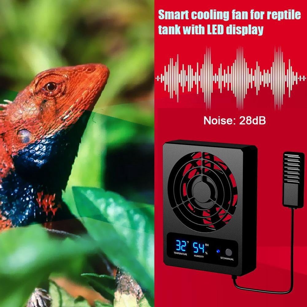 Smart Cooling Fan For Reptile Tank With LED Display Ventilation Fan For Reptile Terra… image 2