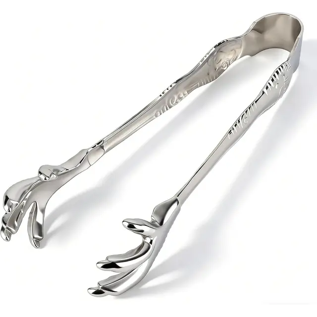 Stainless Steel Claw-Style Ice Tongs