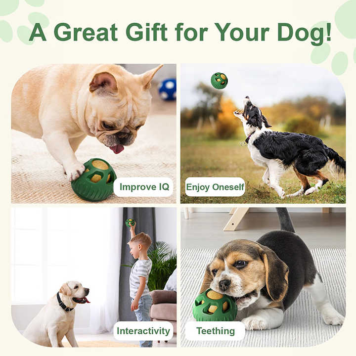 Green Ball and Yellow Mold Pet Treat Dispensing Ball and Molding Set - Silicone Dog… image 9