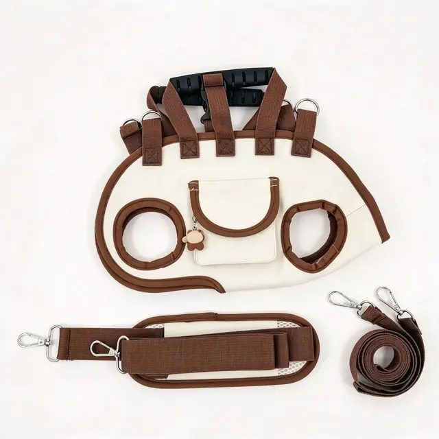 Horizontal Pet Shoulder Handbag Lomi Brown Basic Version XL Size for 19.8‑25.4lbs Dogs