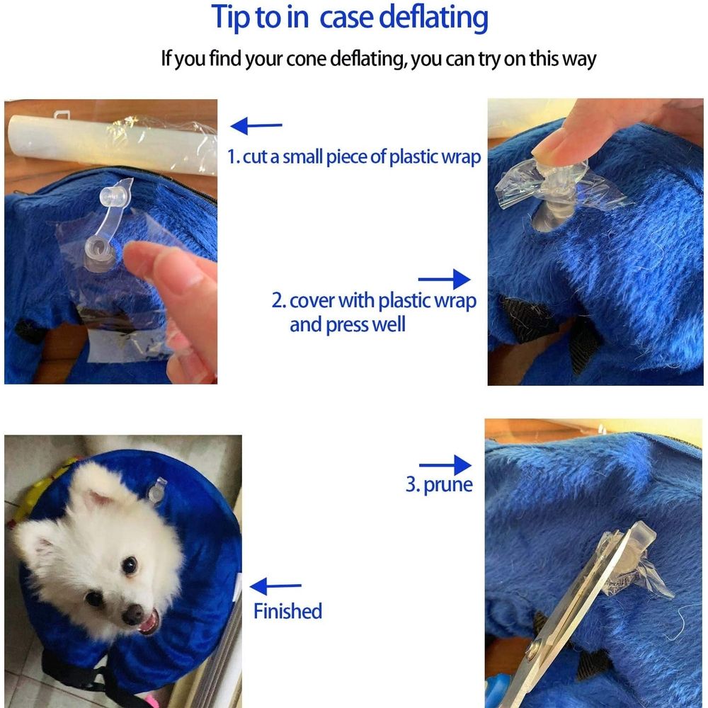Protective Inflatable Cone Collar for Dogs and Cats image 2