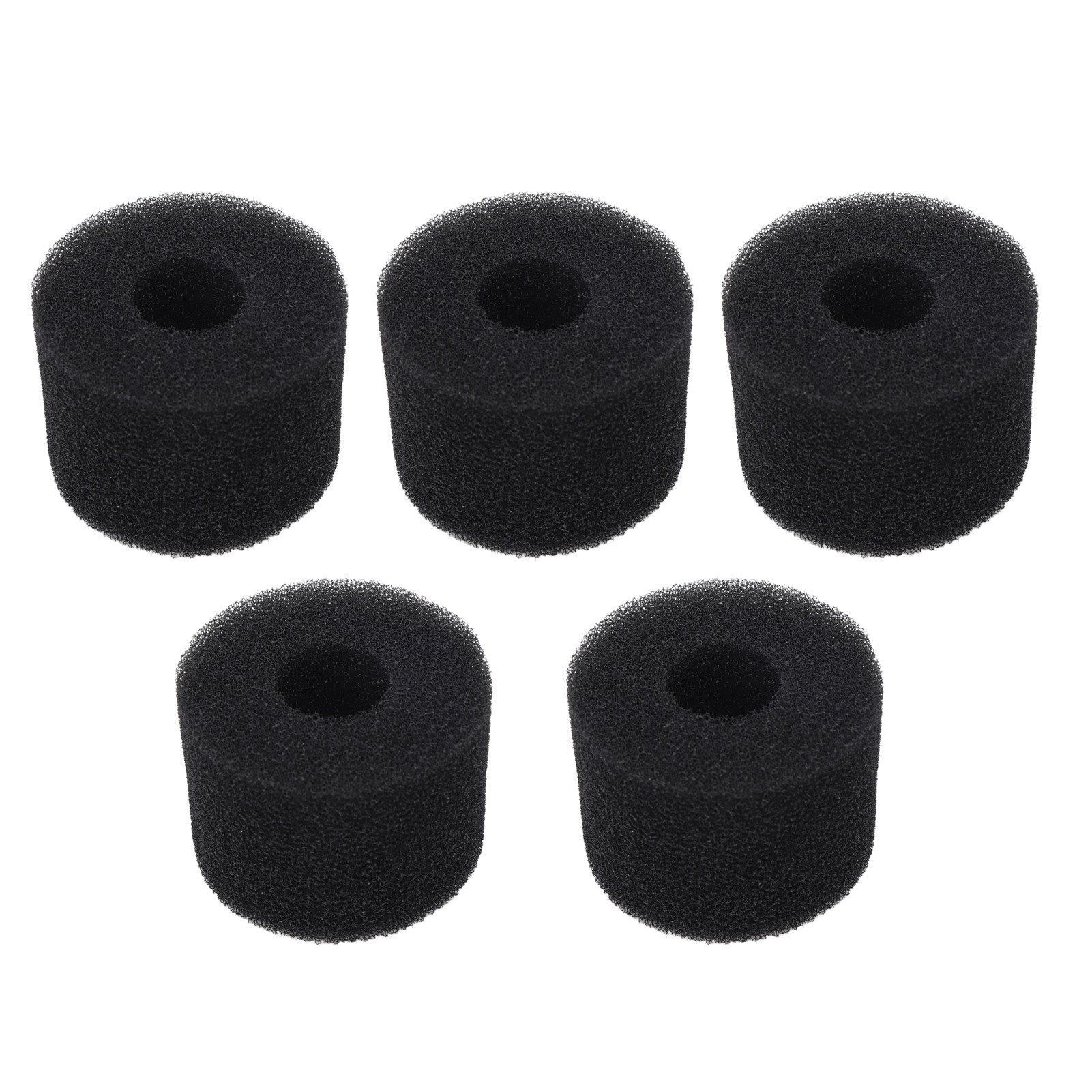 5PCS Pool Filter Sponge PU Sponge Black Reusable Washable Cylindrical Simming Pool… image 2