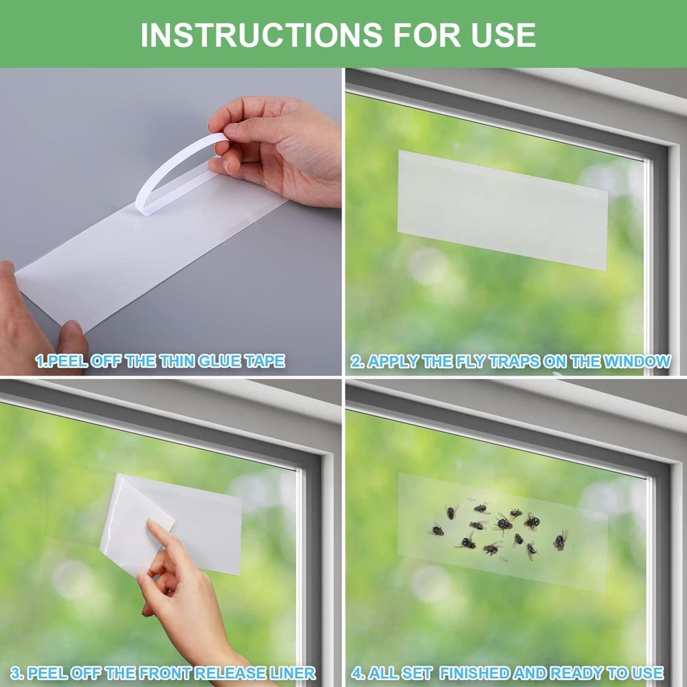 80Pcs Window Fly Traps Catch & Kill Houseflies image 4