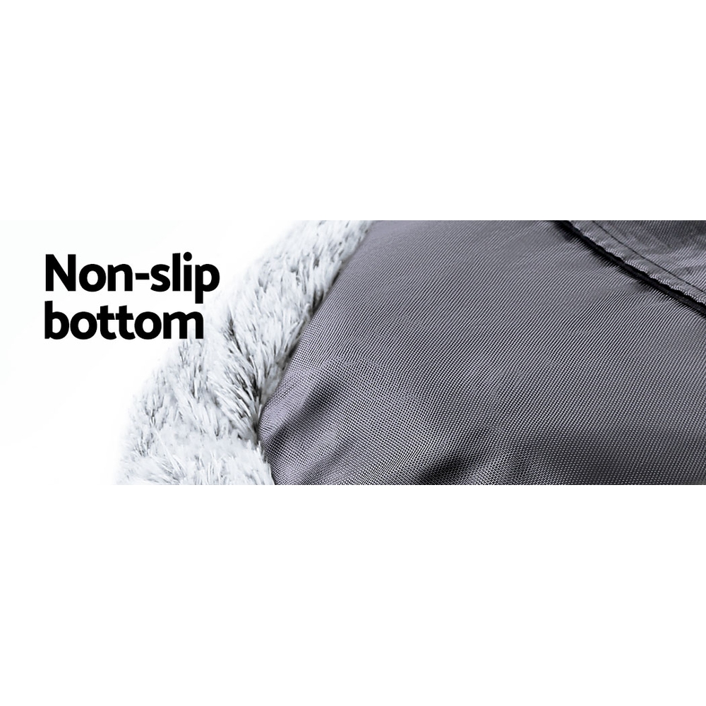 i.Pet Pet Bed Dog Cat 110cm Calming Extra Large Soft Plush Light Charcoal image 6