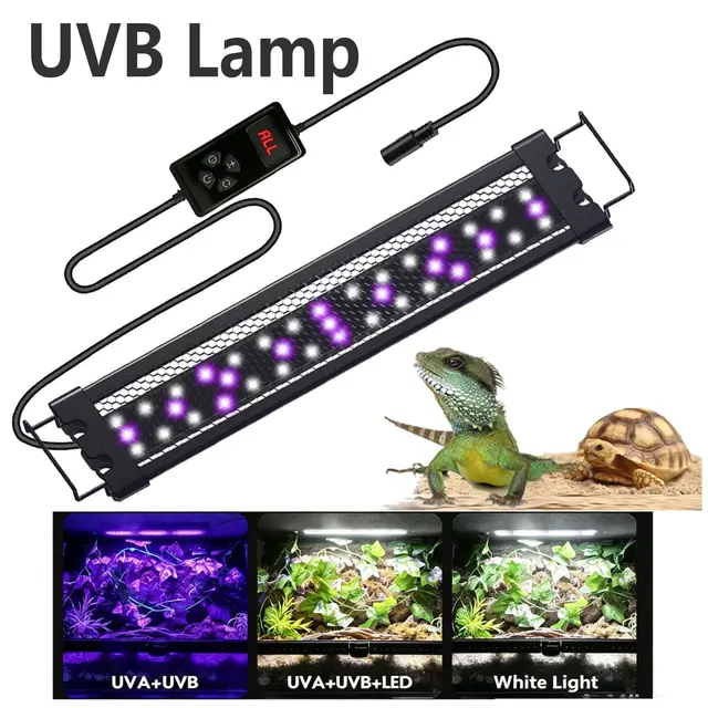 40cm Adjustable Reptile 10.0UVA UVB Lamps LED Light for Reptile Tanks Pet Lighting…