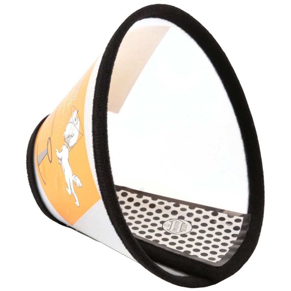 3X Elizabethan Dog Cat Pet Wound Healing Cone E- Collar White with Black image 3