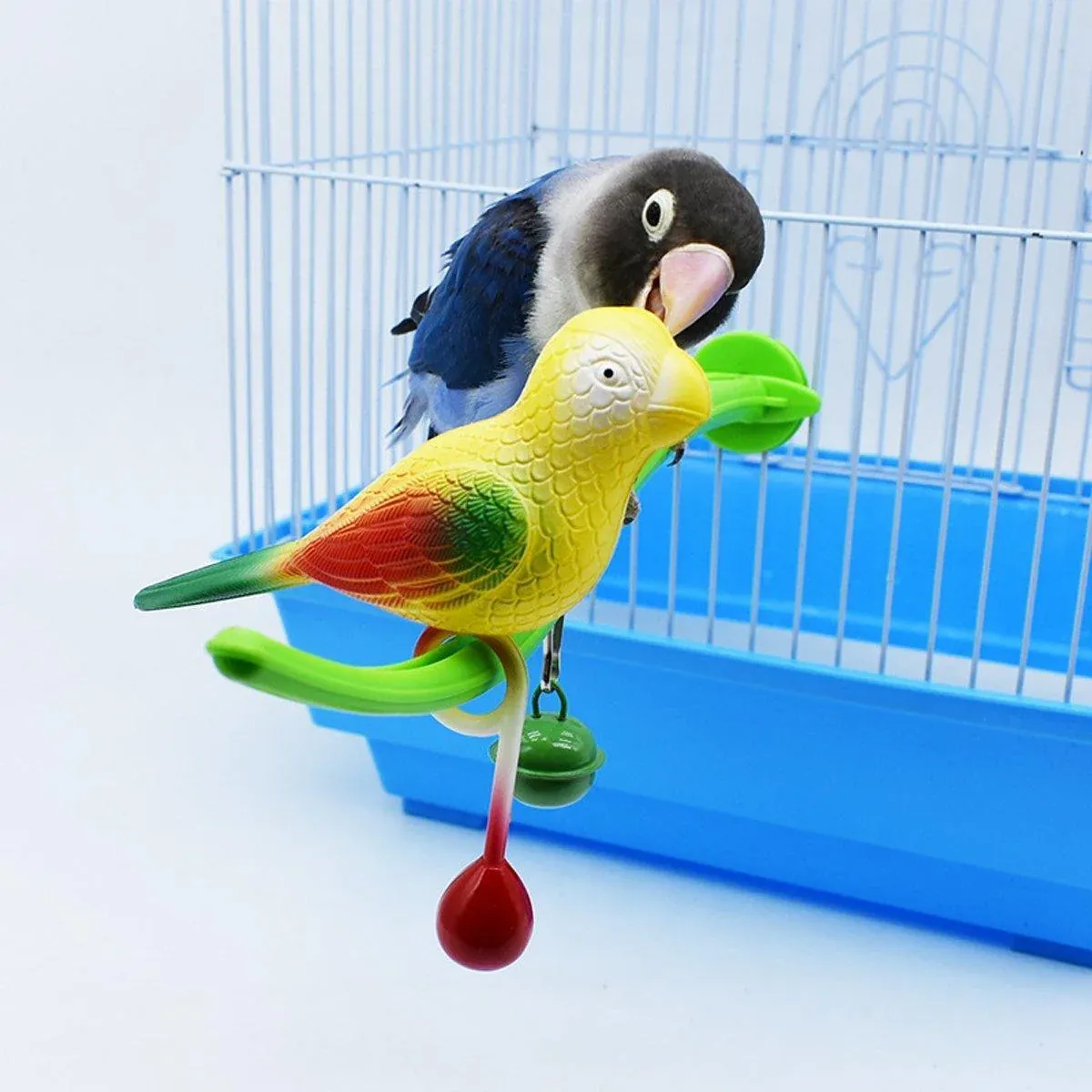 Parrot Relieve Boredom Stand Pole Rack Chew Play Simulation Fake Bird Cage Toys image 7