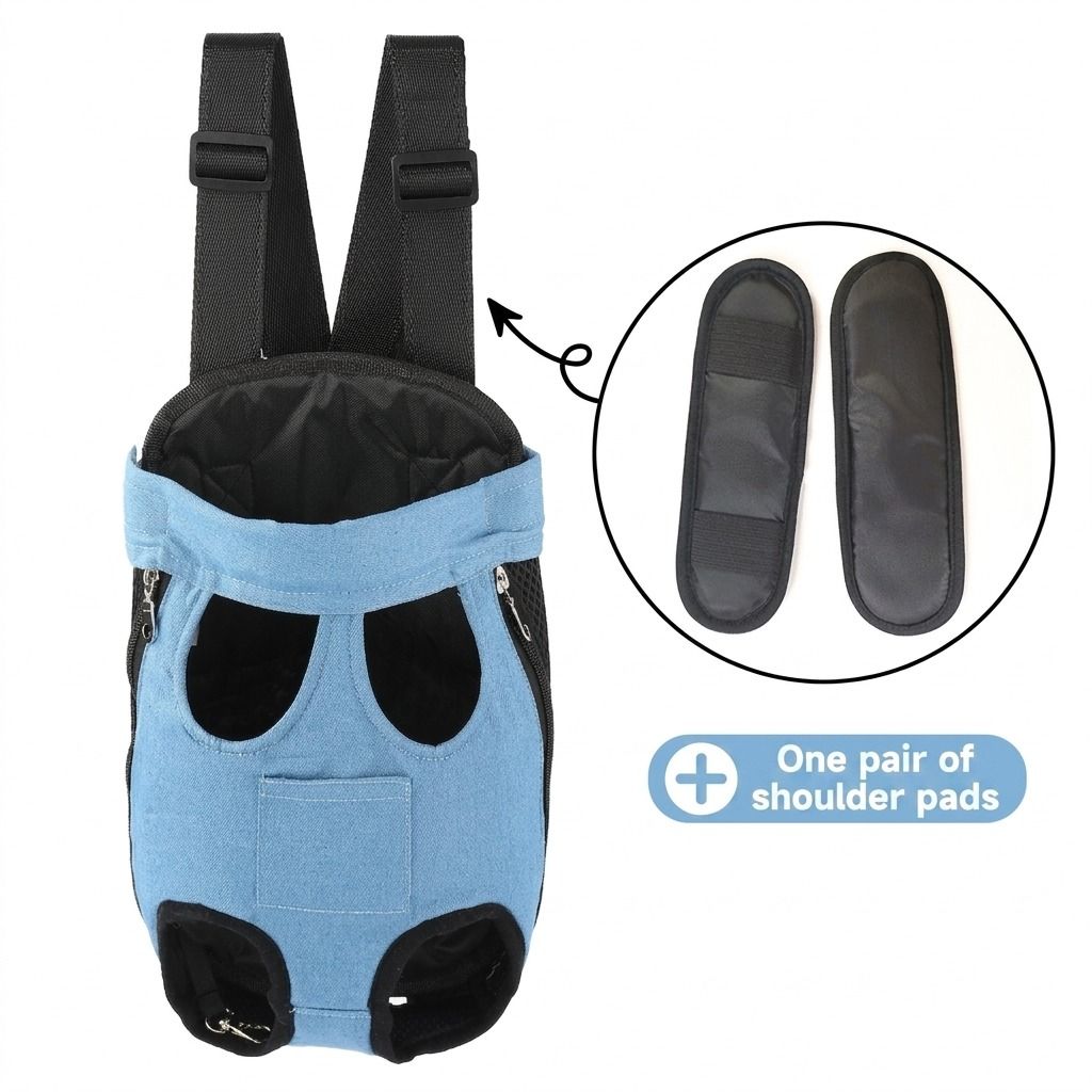 Portable Pet Front Chest Backpack for Small Dogs and Cats – Hands-Free…, M/Small image 12