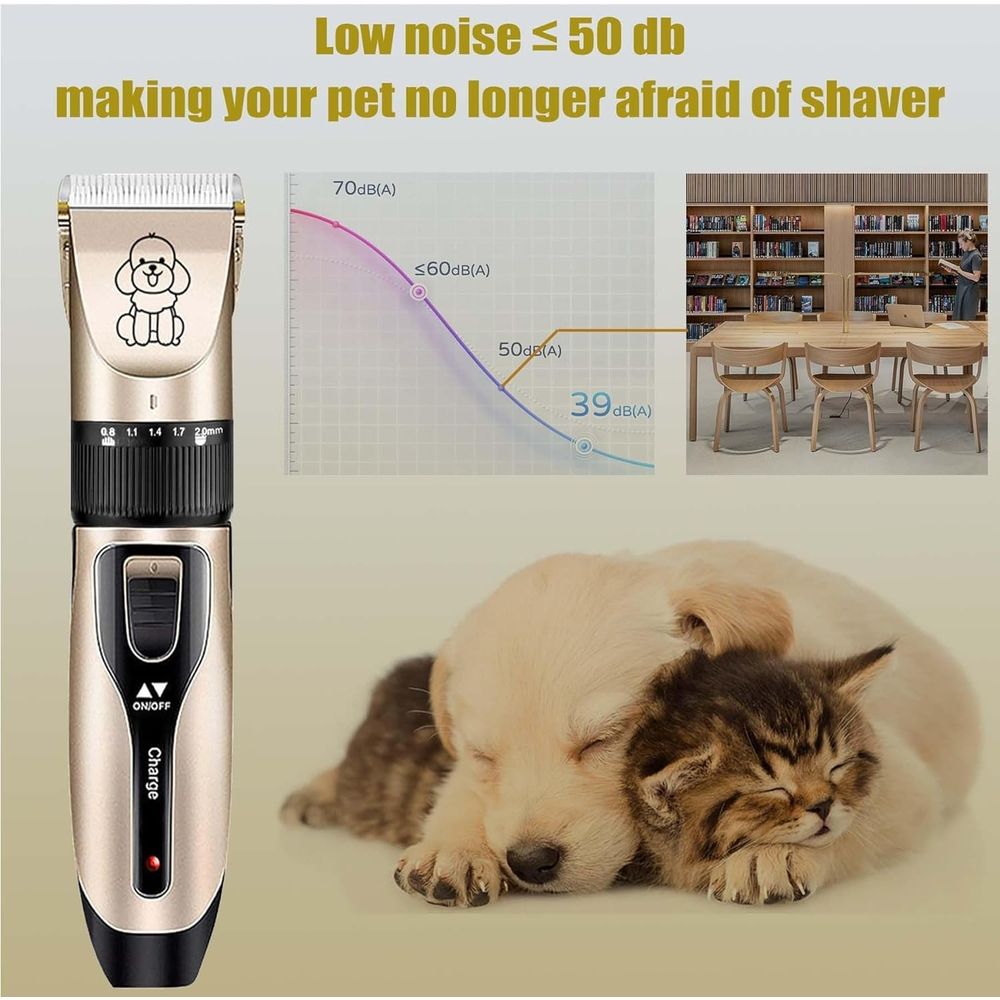 Dog Clippers Low Noise, Gold image 3