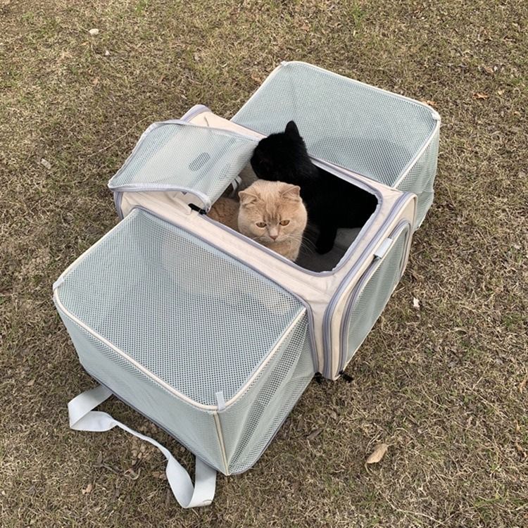 Expandable Airline Approved Pet Carrier – Dual-Side Expansion – Adjustable Straps, Grey image 12