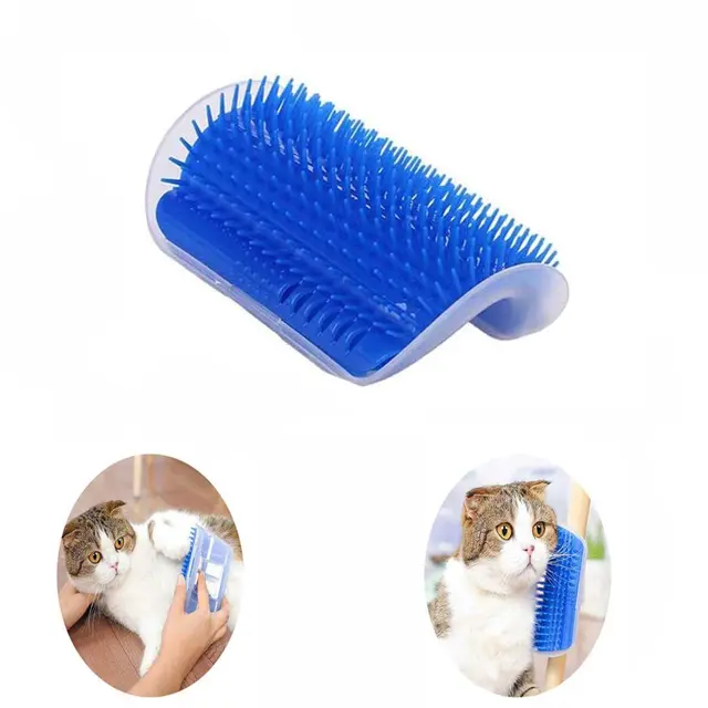 Cat Self Groomer Catnip Dog Cat Toy Corner Groomer Wall Corner Scratcher Comb Grooming…