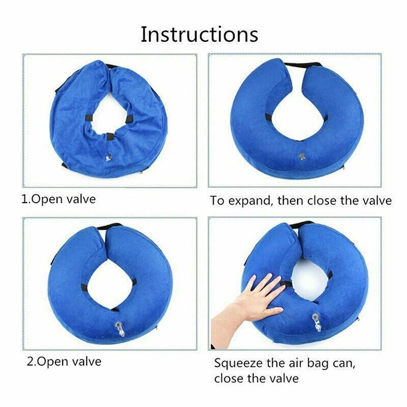 Grey Pet Dog Inflatable Soft Healing Collar Cone Wound Medical Cat Protective Jackets… image 9