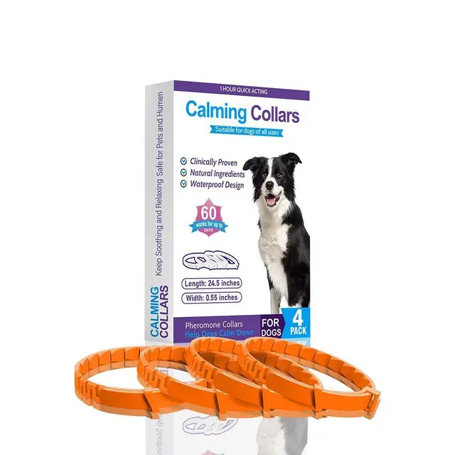 4 Pack Orange Dog Calming Collar 62cm