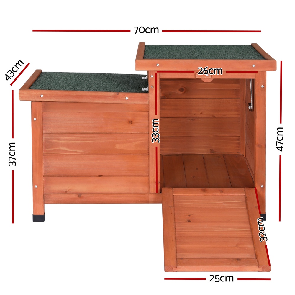 i.Pet Outdoor Cat House Rabbit Hutch Wooden Shelter Indoor Cat House Outdoor Condo… image 2