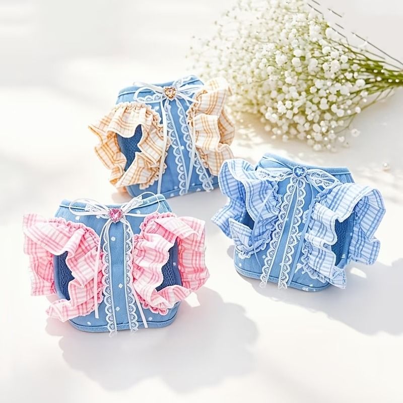 Pet Denim Harness Leash Set Breathable Adjustable Escape Proof for Small Medium Dogs… image 12